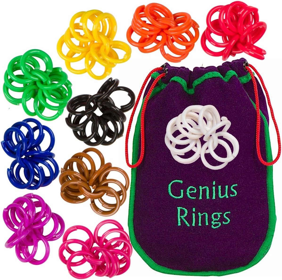Genius Baby Project Genius Rings Chinese Jacks Toy Educational Math Counting Rings