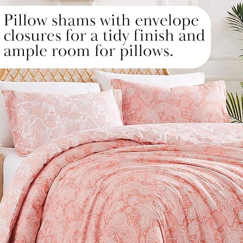 Miniatura 18 de Southshore Fine Living, Inc. Juego de edredón de 2 piezas, tamaño individual, juego de edredón floral con funda de almohada, pájaros y flores