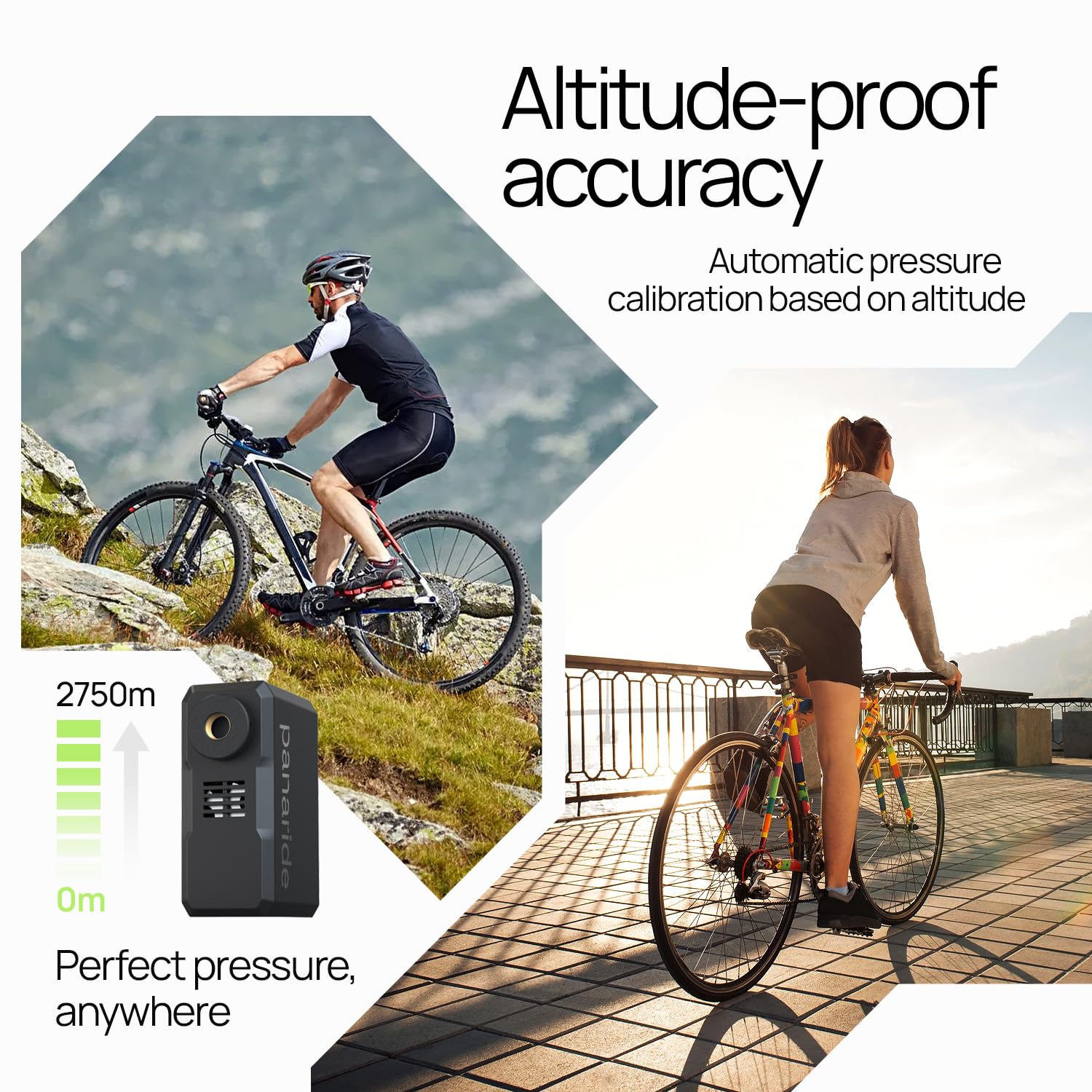 Panaride Air Nano Mini pompe à vélo électrique, 120 PSI – Gonfleur de pneu portable avec jauge numérique, arrêt automatique, s'adapte aux valves Presta et Schrader, gonflage rapide pour vélo de route