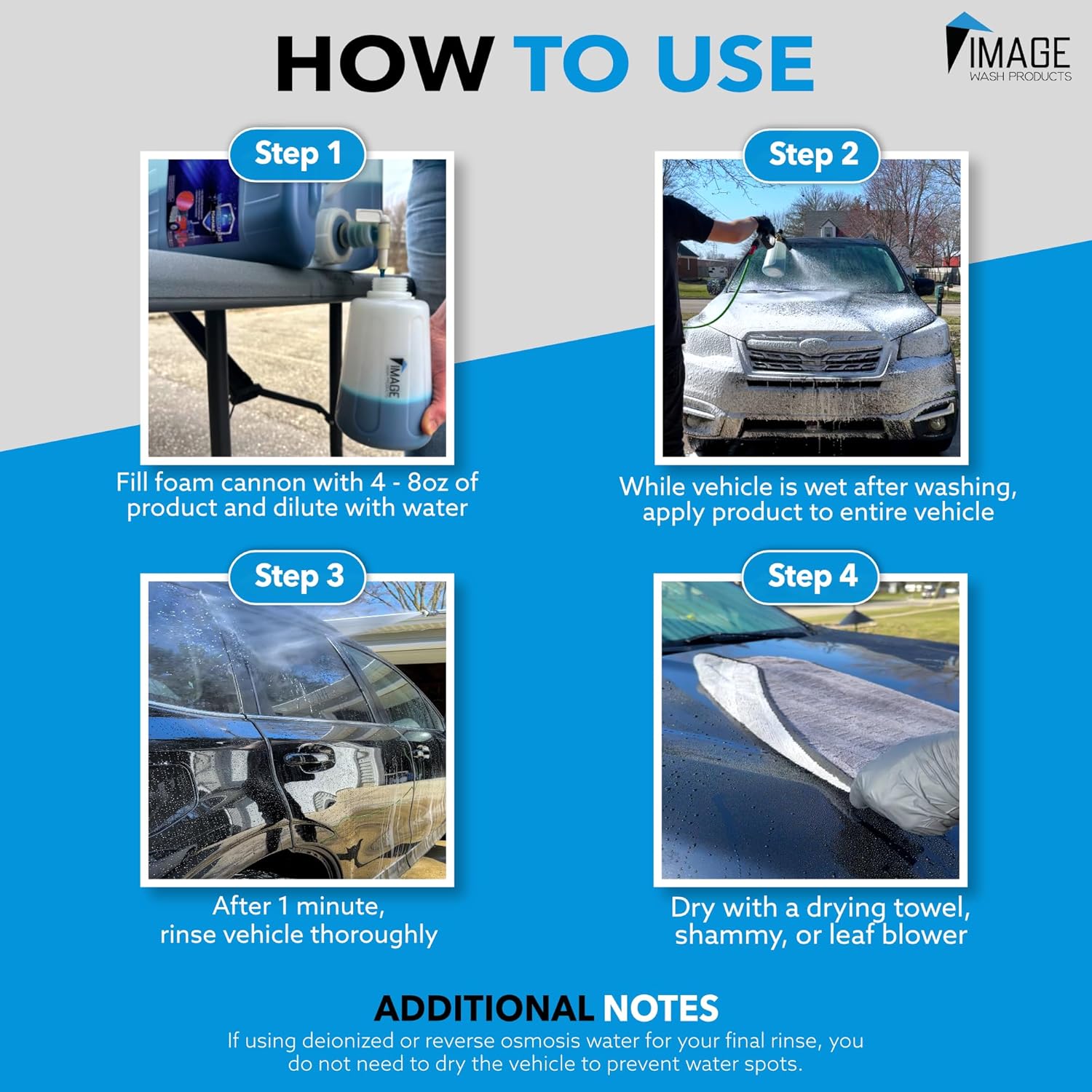 Image Wash (1-Gallon Platinum Wash Car Soap Concentrated pH-Neutral Foam Soap for Foam Cannon & Bucket wipe Safe for Wax Ceramic Coatings High Lubricity Biodegradable Formula with Bubble Gum Scent