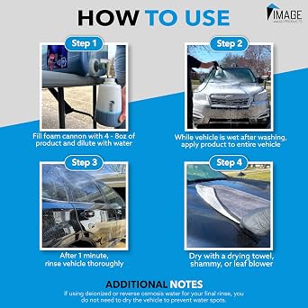 Image Wash (1-Gallon Platinum Wash Car Soap Concentrated pH-Neutral Foam Soap for Foam Cannon & Bucket wipe Safe for Wax Ceramic Coatings High Lubricity Biodegradable Formula with Bubble Gum Scent