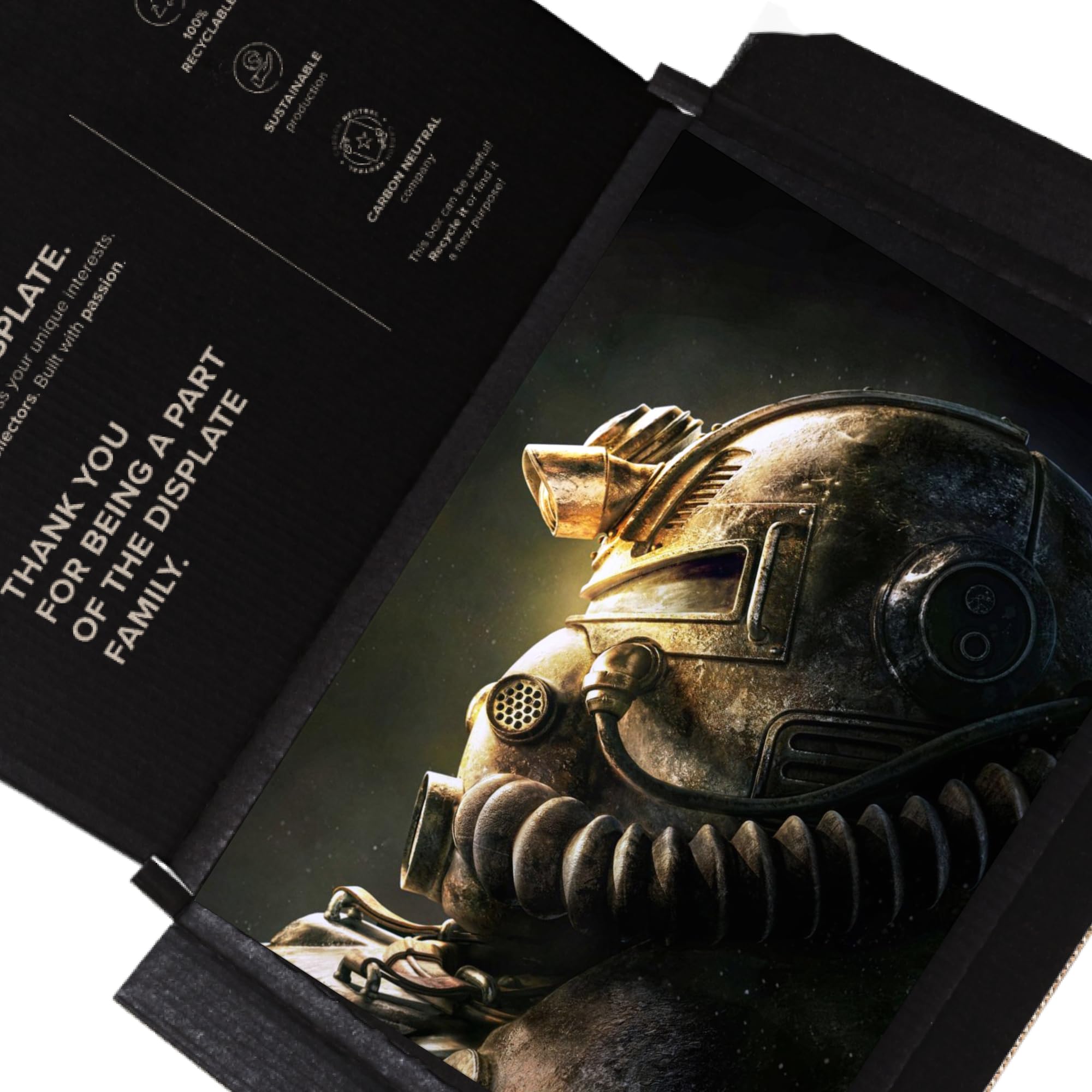 Displate - Poster In Metallo - Montato a Magnete - Fallout - T51 Helmet