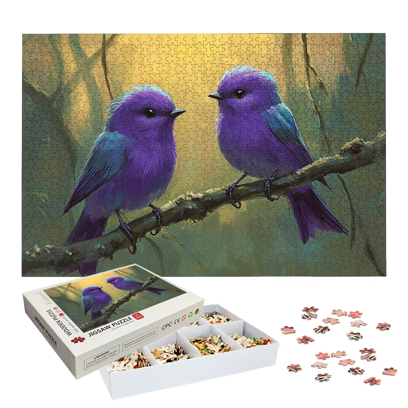Puzzle 1500 Pezzi Uccello, Puzzle Animale 1500 Pezzi Arte per Adulti e Bambini, Misura: 87x57 cm, Puzzles Legno per Adulti con Squisita Scatola di Imballaggio, Idea Regalo Donna, Regalo Uomo, -8985
