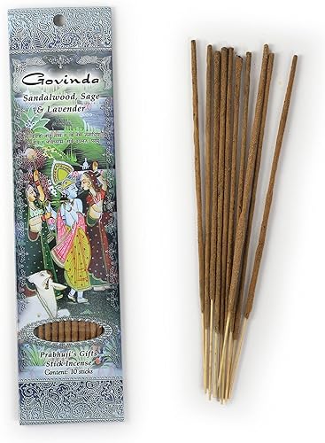 Miniatura 4 de Govinda - Sándalo, salvia y lavanda - Ramakrishnananda - Incienso en barra enrollado a mano