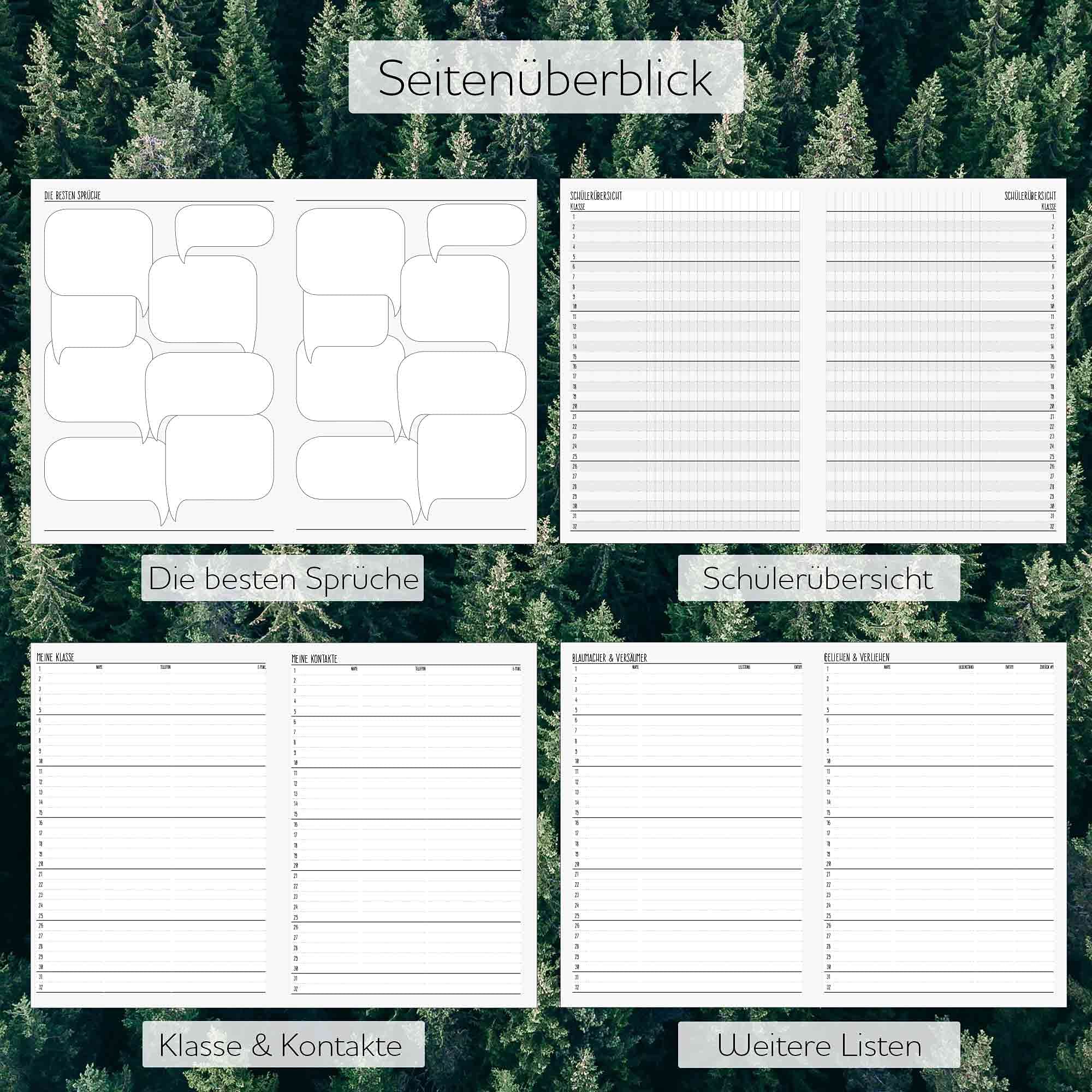 Lehrerkalender 2021 2022 A4 aus Padouk-Holz - Schulplaner Holz Lehrer Lehrerinnen für Schuljahr 2021/22
