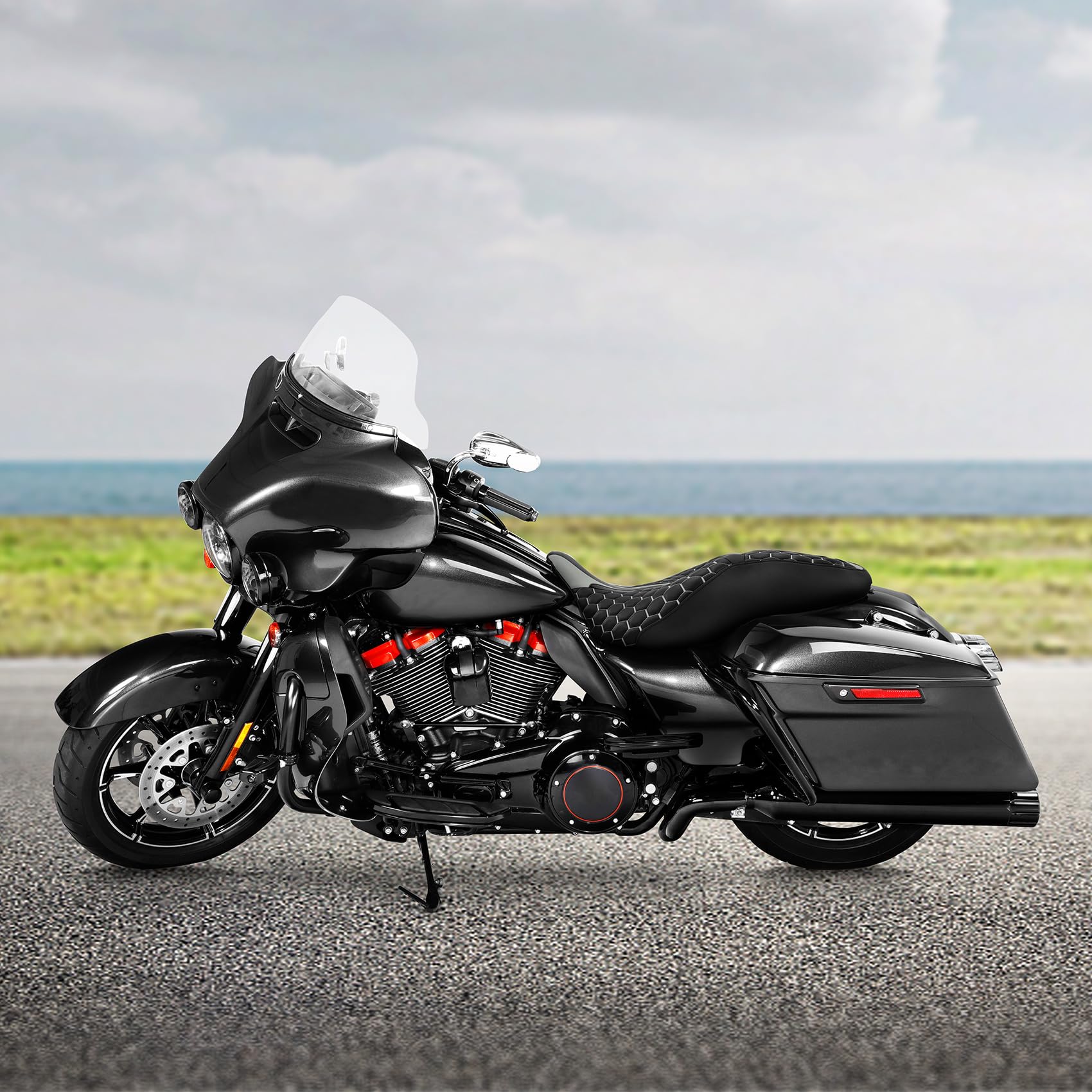 Amazon.com: Hexagon Stitching One-Piece Low-Profile Rider