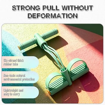 3PCS Multifunction Tension Rope, 6 Tube Resistance Band Resistance Bands with Handle Pilates Equipment, Exercise Band Sit up Exercise Equipment, Tension Rope Exercise for Yoga