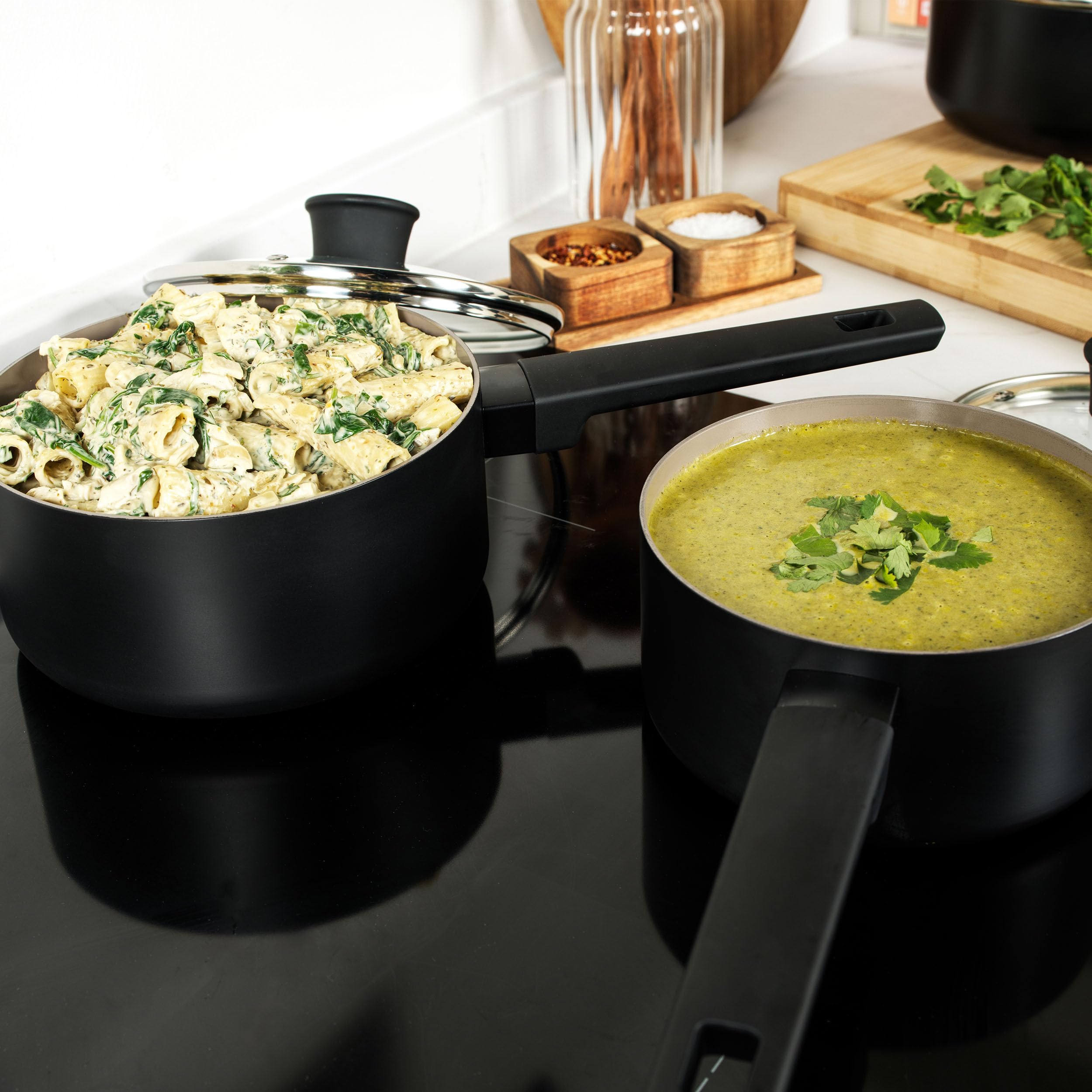 Salter BW12879EU7 Ceramic 20 cm Saucepan, Recycled Aluminium Body, Healthy PFOA & PFAS-Free Non-Stick Coating - Image 4
