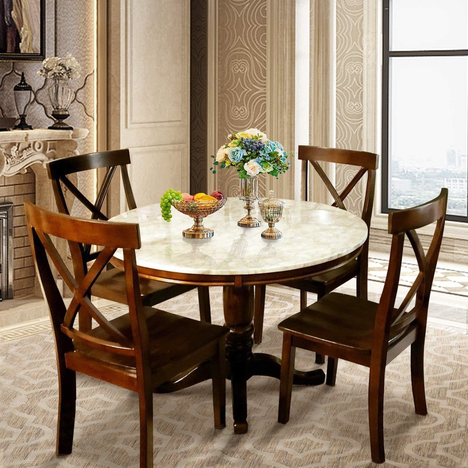 Buy Harper Bright Designs Dining Table Set 5 Piece Round Dining Set With 4 Chairs Wood Dining Table Set Online In Indonesia B086ldsfcj Buy Harper Bright Designs Dining Table Set 5 Piece Round Dining Set With 4 Chairs Wood Dining Table Set Online In Indonesia B086ldsfcj