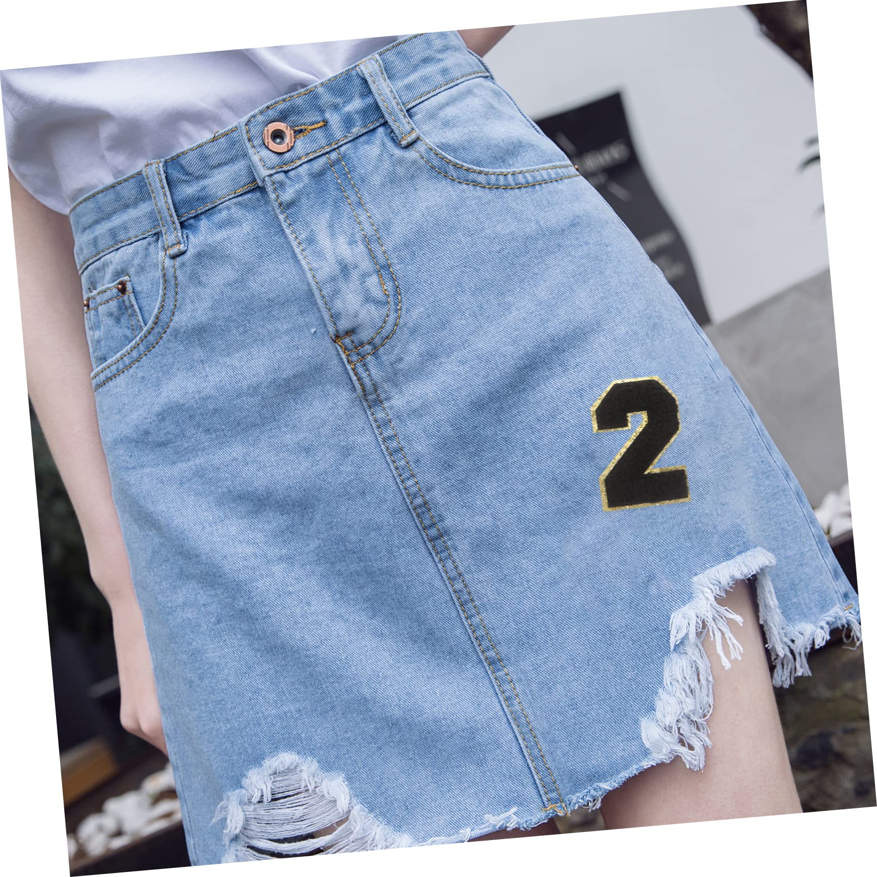 NUOBESTY 40stücke Bestickte Patches Für Kleidung Dekorative Reparatur-patches Zahlenapplikationen Shirts Jeans Und Robust Und Einfach Anzubringen