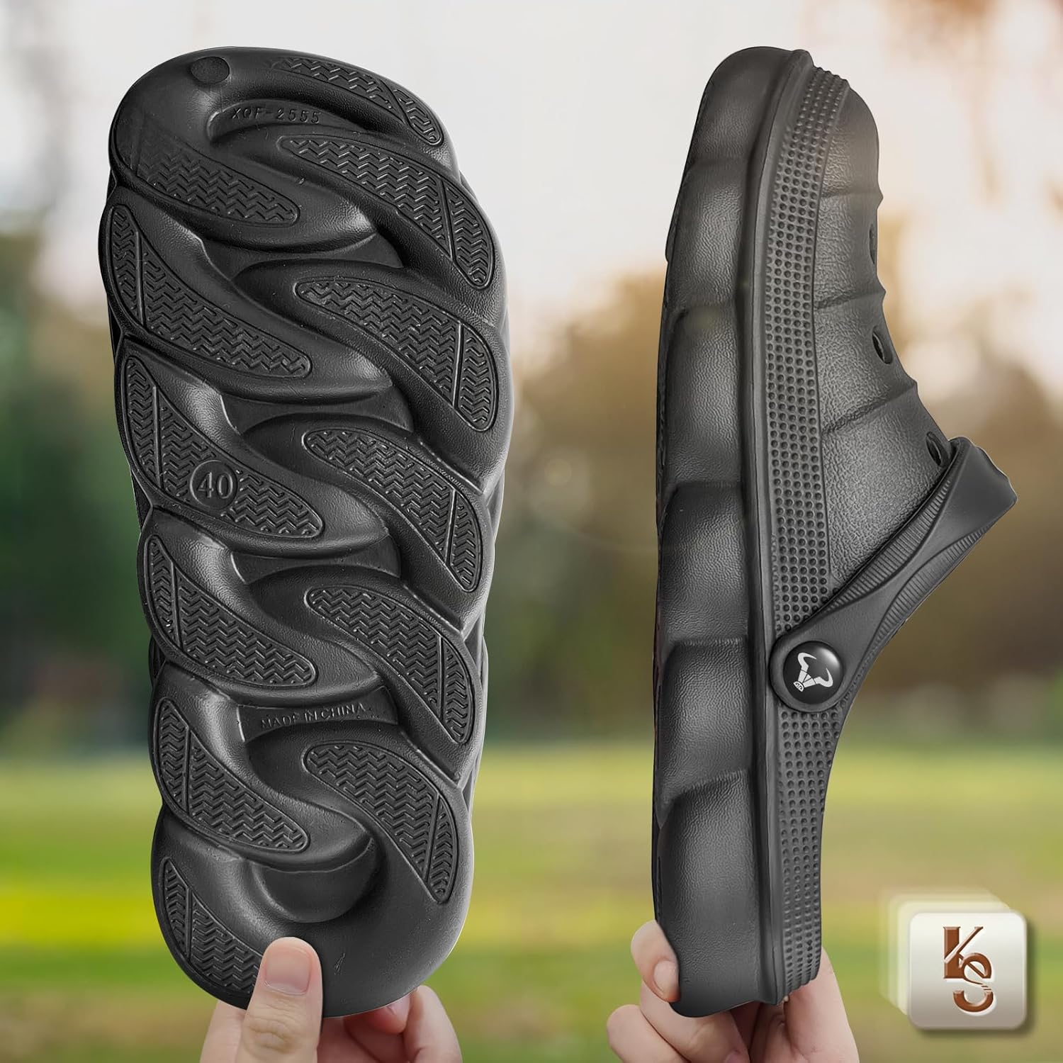 KEMISANT Men Clogs, Unisex Slip-on Yard Garden Shoes Mules Cleaner Shoes House Work Cushioned Supportive - Image 5