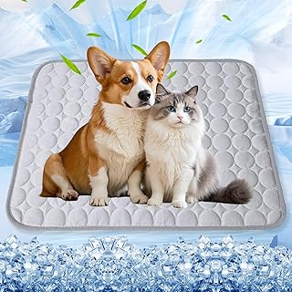 Axinyijia Kühldecke Hunde Katze für Sommer, 70x55 cm Hundekühlmatte Selbstkühlend, Große Kühlmatte Hund Testsieger Kühlbett