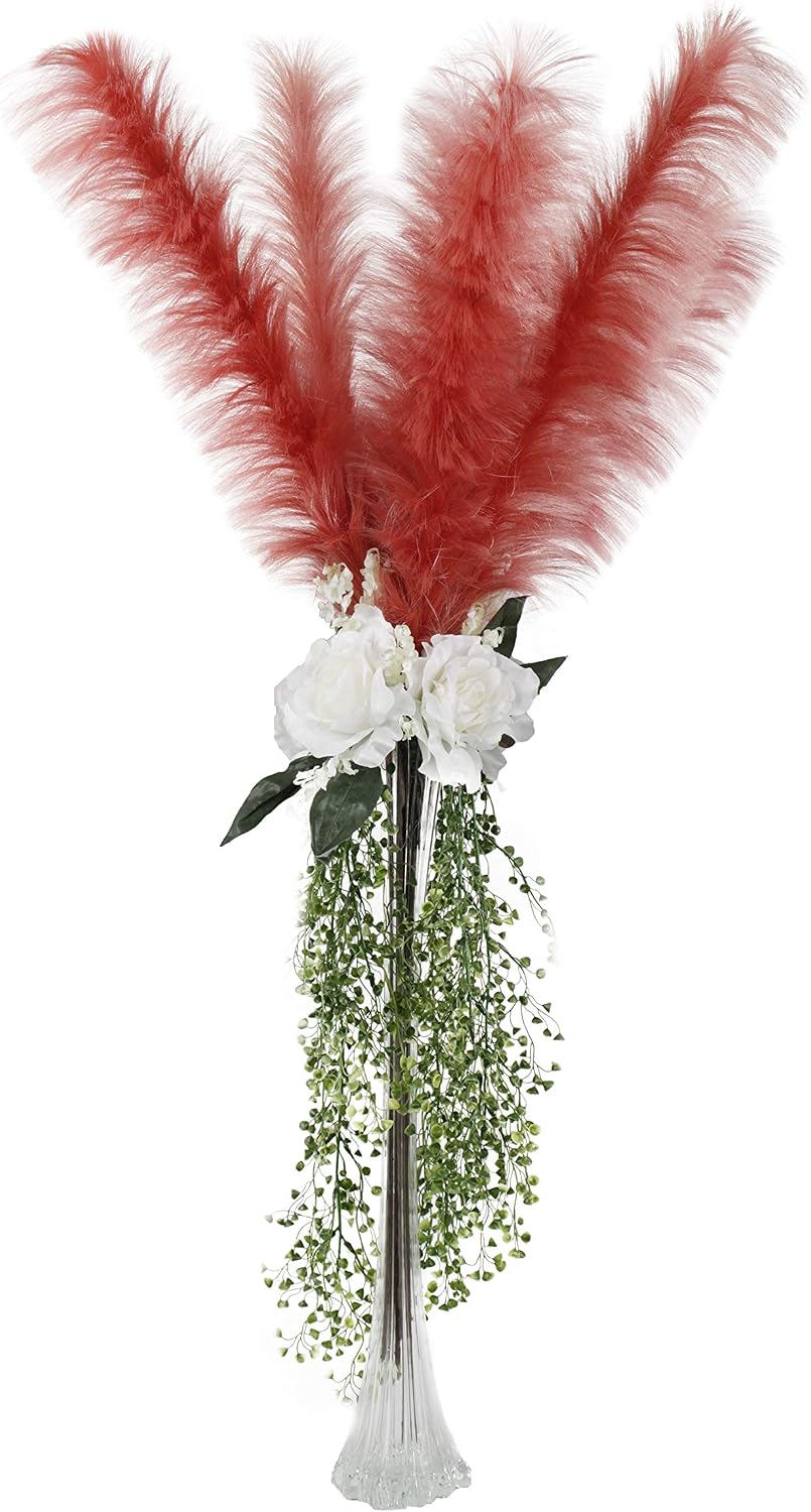 ZUCKER 1 Piece Faux Ostrich Stem 40-42" Met Gala Potpourri for Party Festival Accessories, Wedding Centerpiece, Home and Office Decor