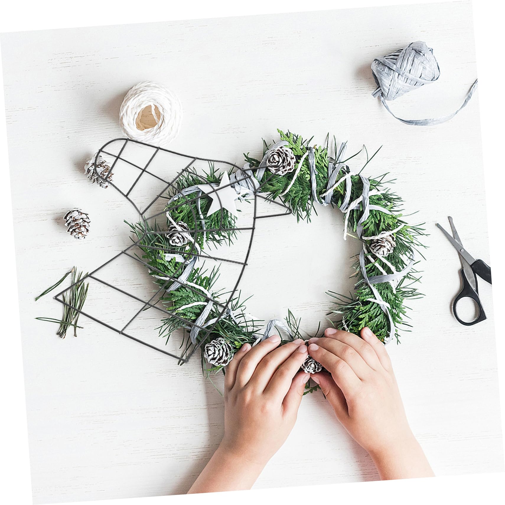 TOPBATHY 5St Girlanden für die Dekoration Gestell weihnachtskranz Kreis blumengirlande Dekoration Weihnachten blumenstecker der Rahmen Werkzeug zur Kranzherstellung hängender Kranzrahmen