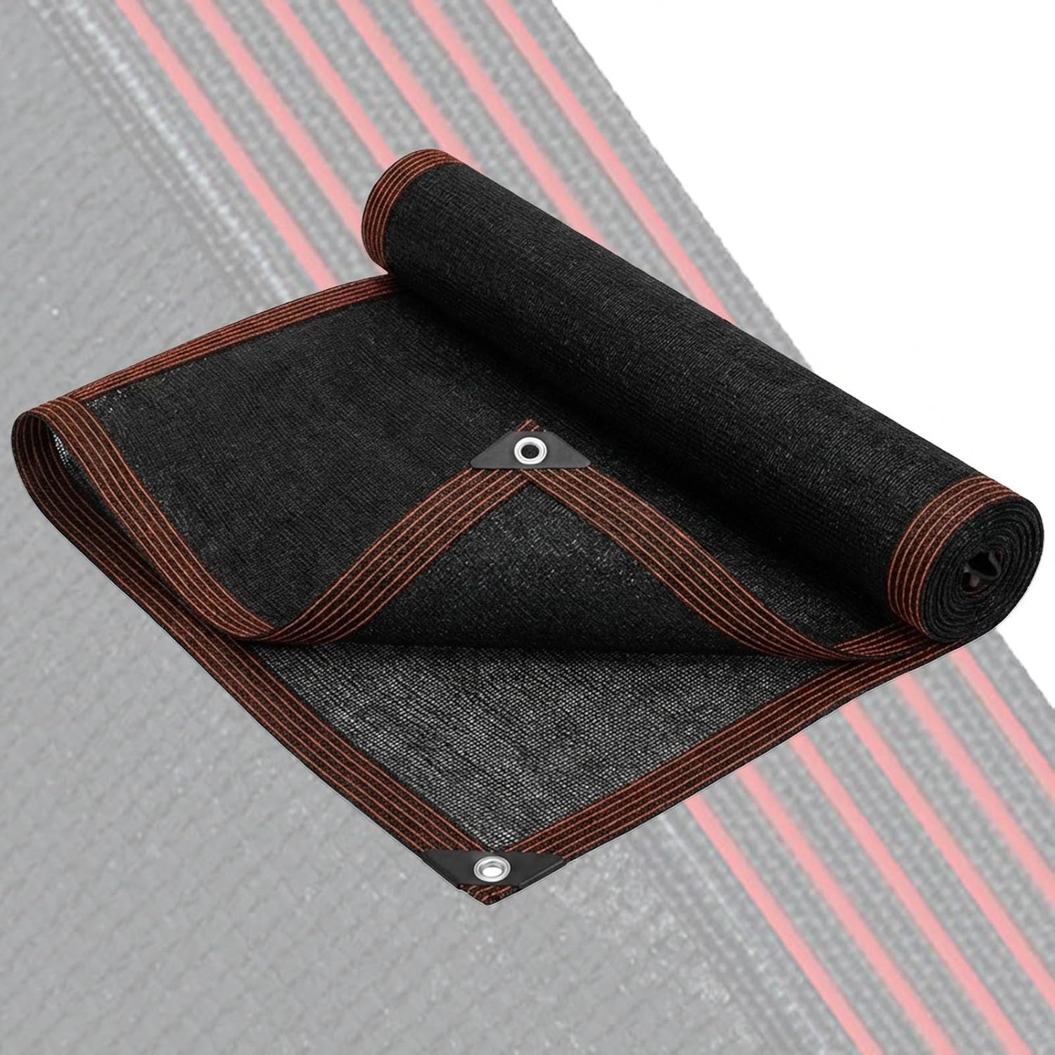 90% UV Protection Heavy Duty Black Shade Cloth Canopy - Sun Shade Mesh Fabric for Outdoor Patio Covers, Garden Netting, Pergola Shade Cover (2x5.5m) - Multiple