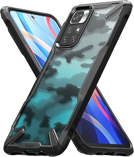 Miniatura 10 de Ringke Fusion-X - Funda compatible con Xiaomi Note 11T 5G  Poco M4 Pro 5G, parte trasera dura transparente, resistente, a prueba de golpes, cubierta