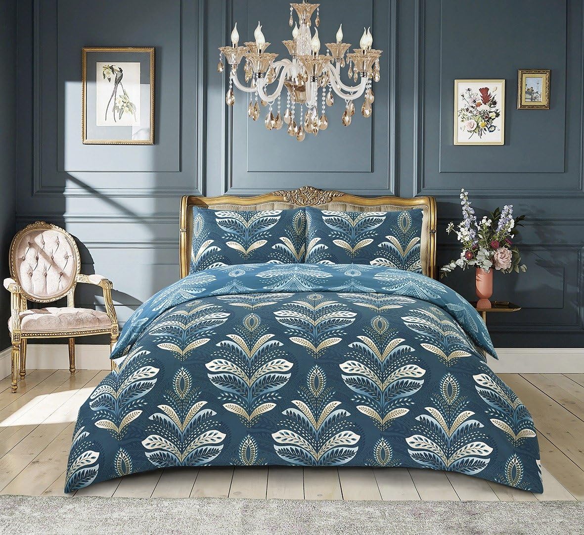 renoazul Microfiber Single Duvet Cover Set 3 Piece - Single Bedding Sets with Fitted Sheet, Pillow Case, Soft Duvet Cover Single Bedding Set - Single 3 Piece, Jasmine Teal โ image 1