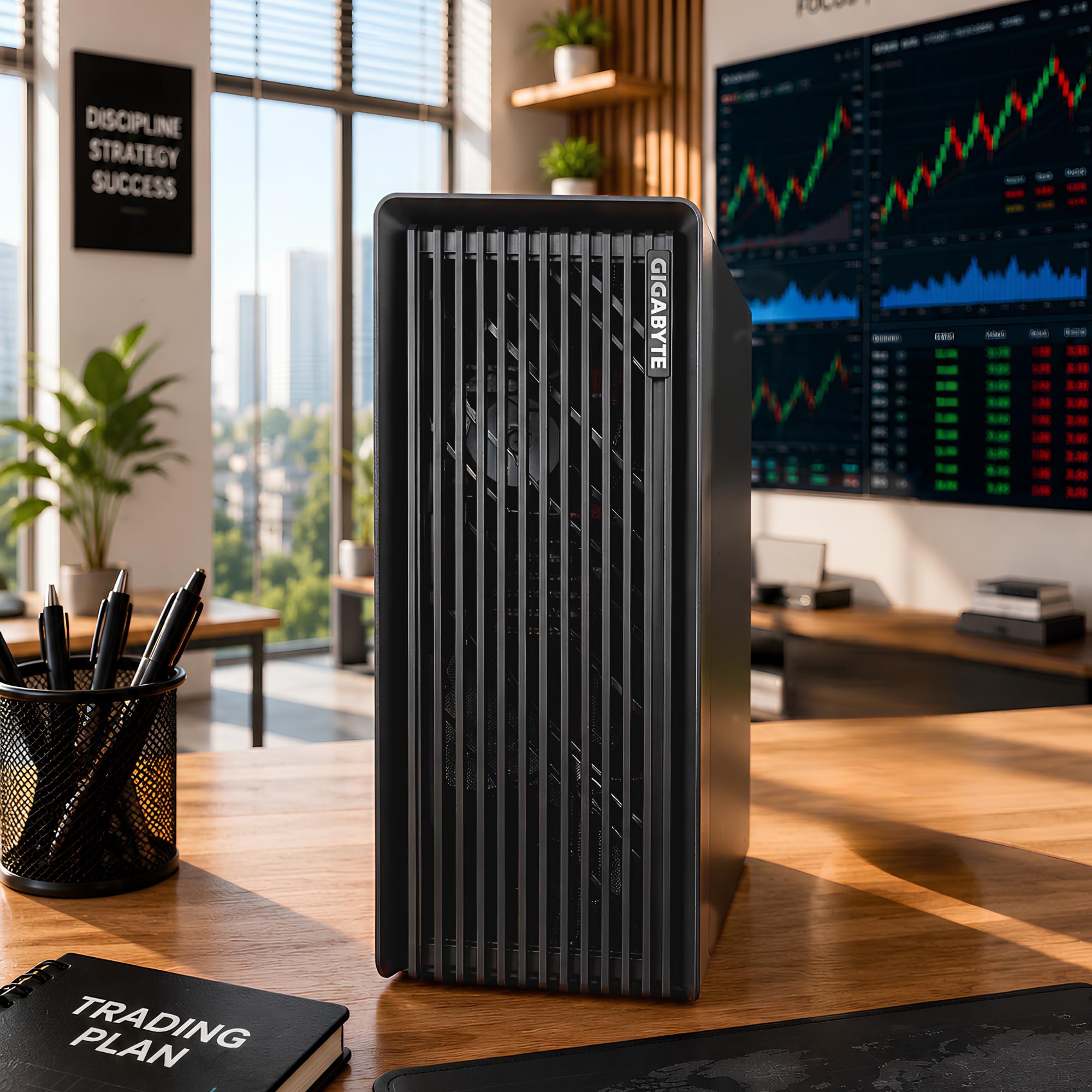 CHIST 4 Display Trading PC | Xeon E5-2686 V4 | 16GB DDR4 RAM | 512GB NVMe SSD | GT 740 4GB 4 HDMI GPU | Windows 10 PRO (ONLY CPU)
