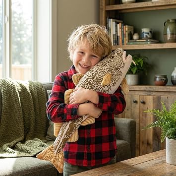lilizzhoumax Cod Fish Plush Toy | 42 cm Realistic Fish Soft Toy with Detailed Shape, Stuffed Sea Creature for Children Ages 3+, Anglers and Collectors