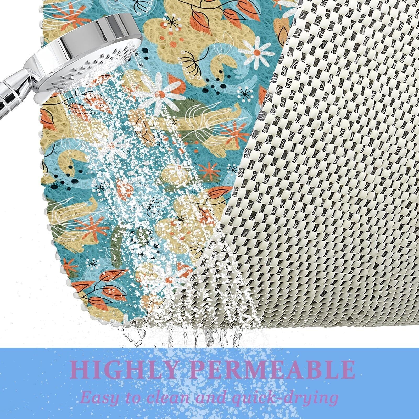 Rutschfeste Duschmatte Weich & Komfortabel Antirutschmatte für Badewanne,