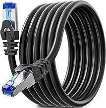 Soibke Cable Ethernet 5m Cat 6, Cable RJ45 5m Noir 23AWG Câble Réseau Haut Débit 1000 Mbits Gigabit Cable Internet Blindé FTP Extérieur Intérieur Cable Patch pour Routeur Modem