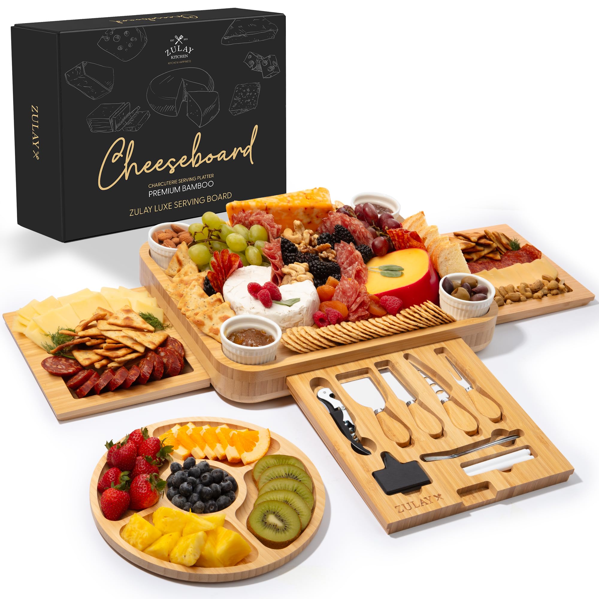 Amazon.com: Zulay Charcuterie Board Set Extra Large - Great White