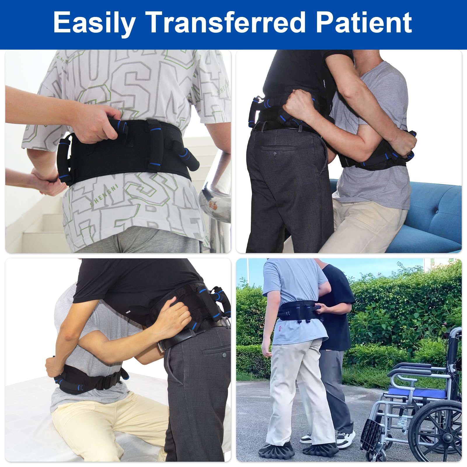Transfer Belt for Seniors, Safety Walking Support with Quick Release Buckle — Amazon image 6