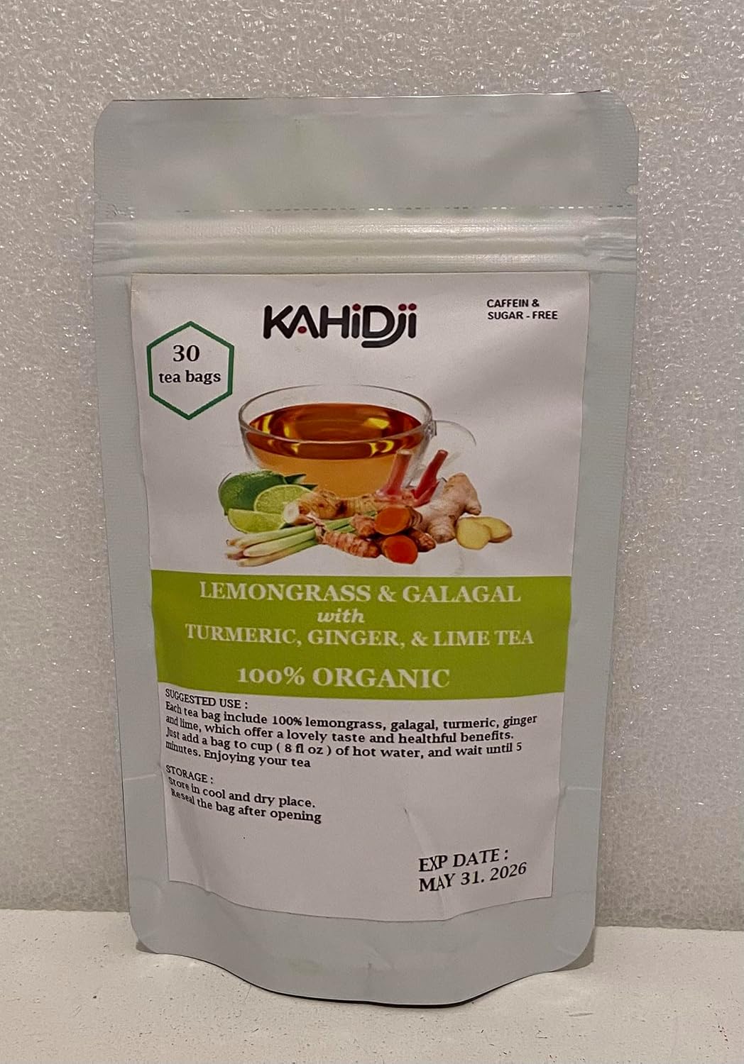 LEMONGRASS & GALAGAL with TURMERIC, GINGER and LIME TEA – 30 bags