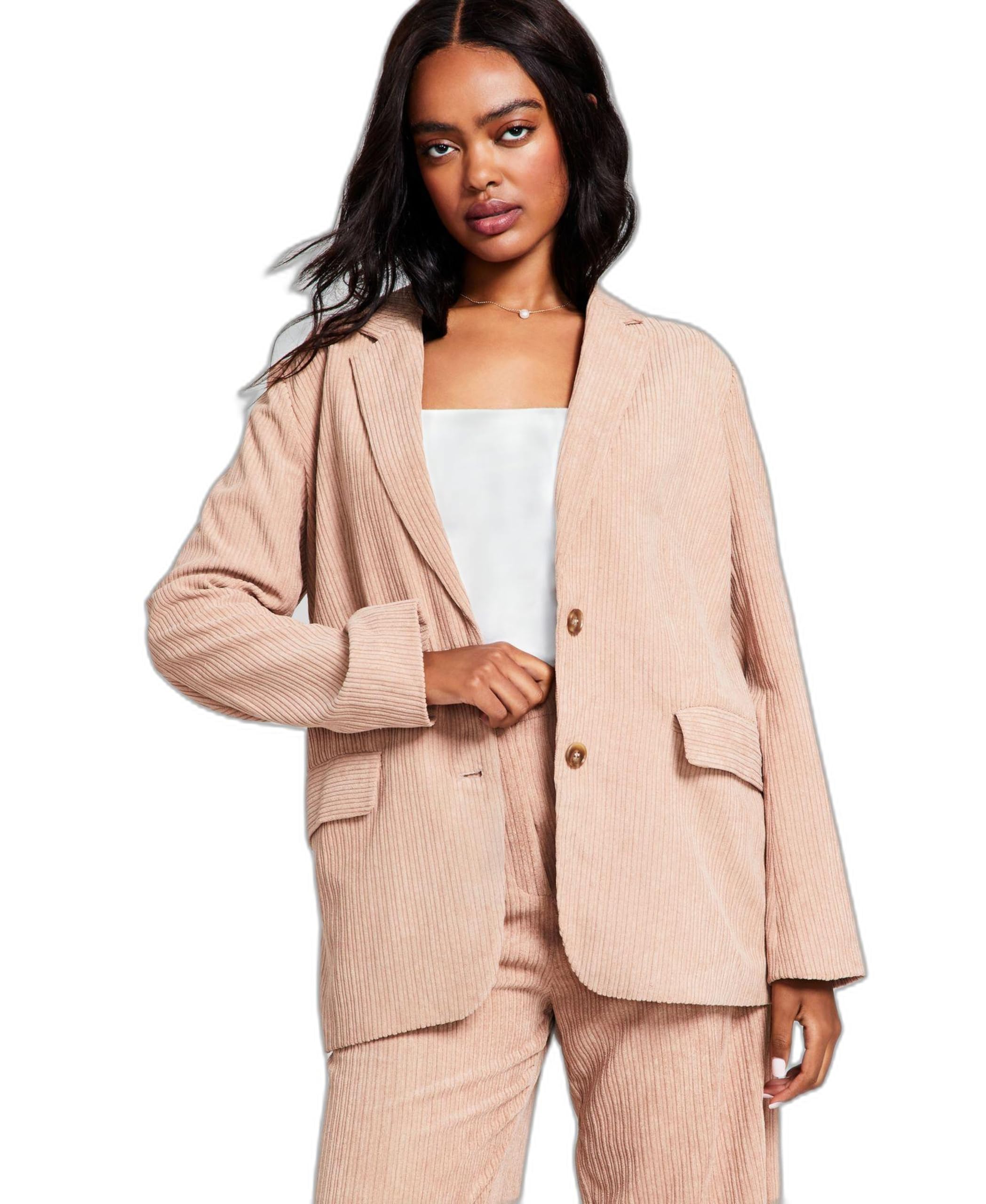 Womens Corduroy Blazer Almond XS