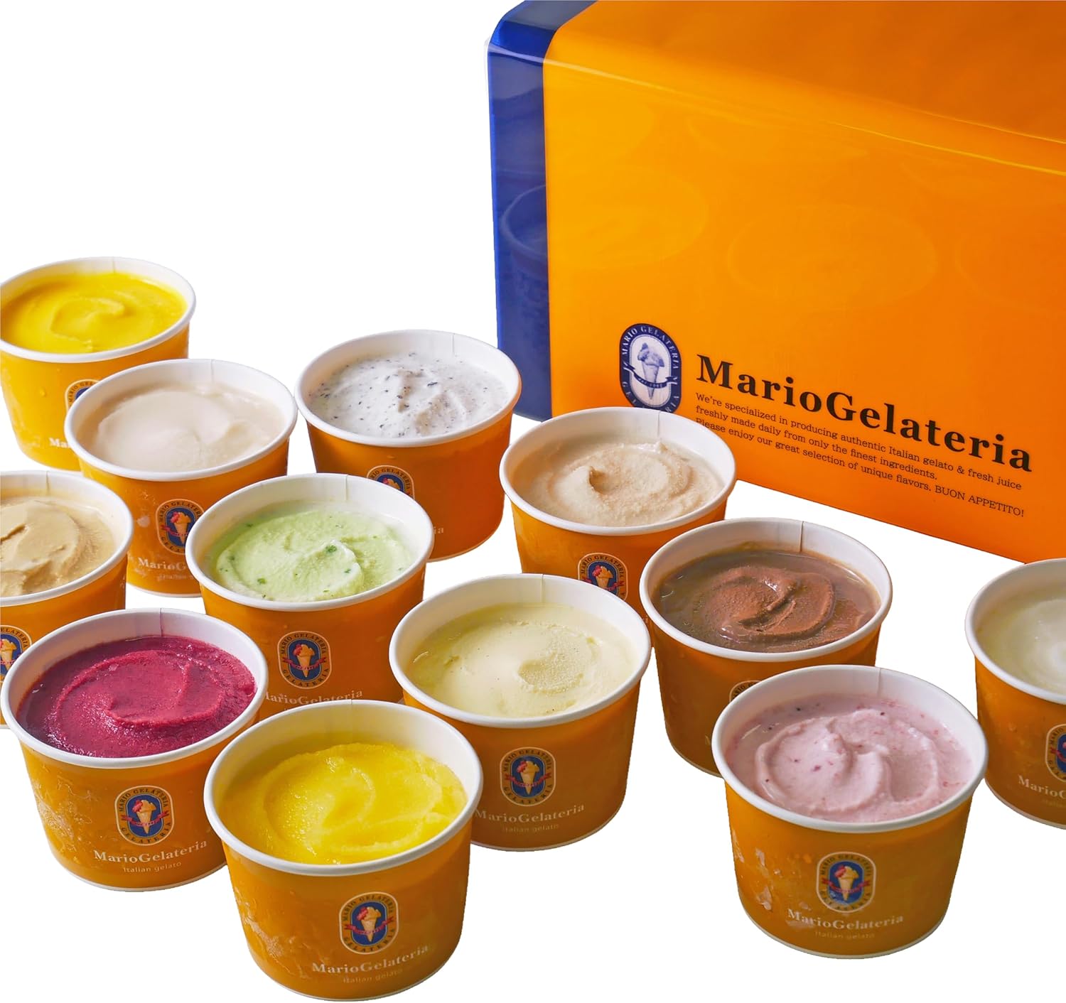 【 お中元 誕生日 出産内祝 】マリオジェラテリア ジェラート アイス ギフト 熨斗 シール (12個入,レガーロセット)