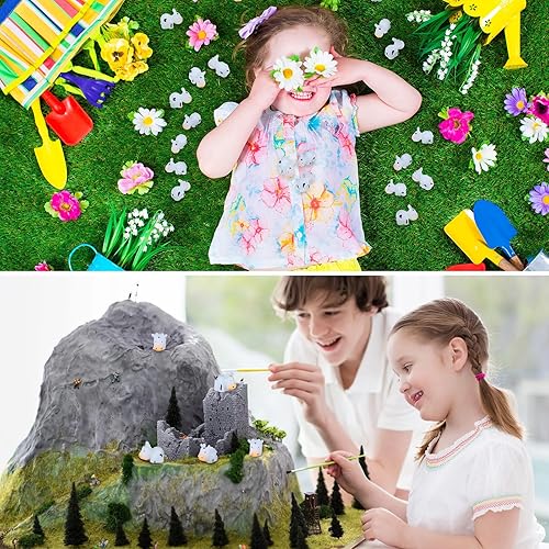 Miniatura 9 de Leinuosen 120 mini figuras luminosas de vaca que brillan en la oscuridad, figuras miniatura de vacas de resina, mini figuras de animales, mini