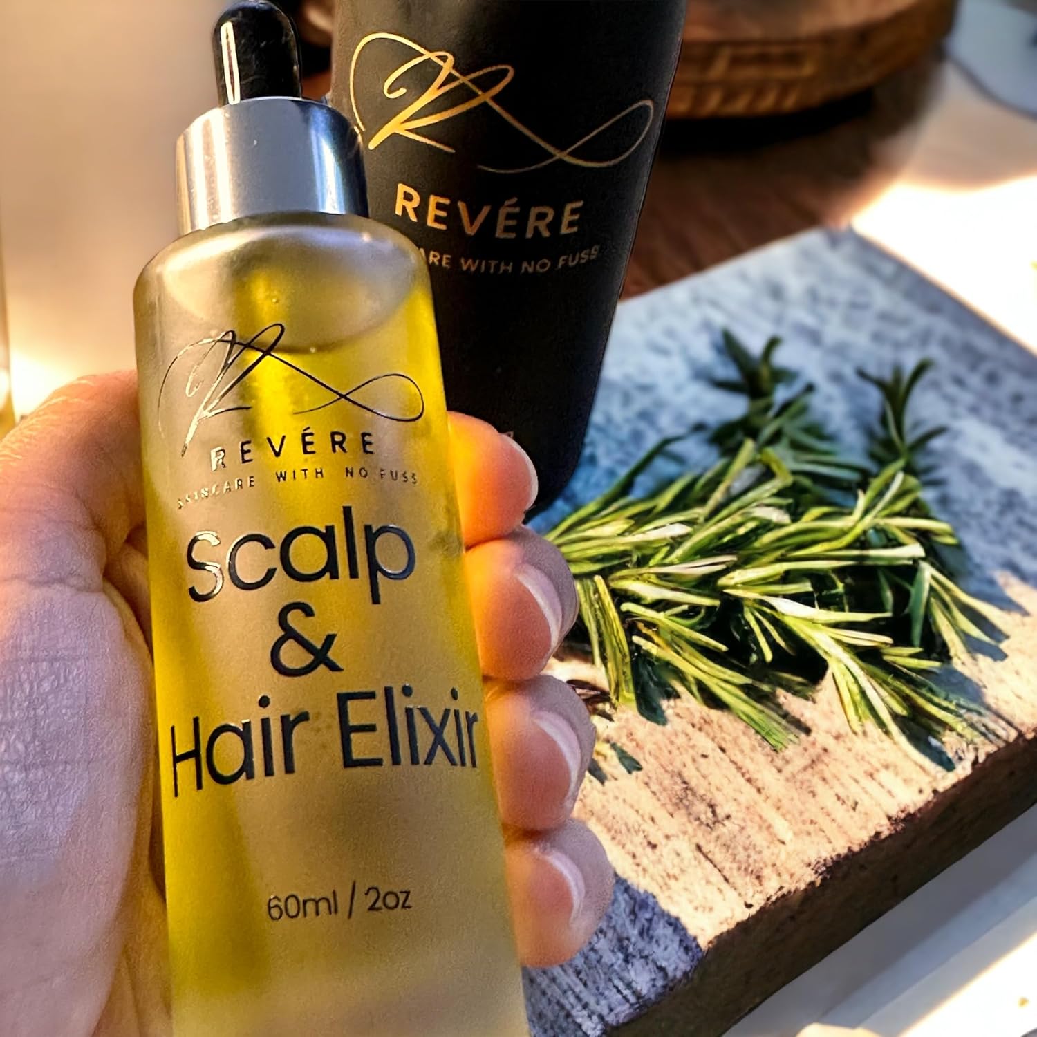 Handcrafted Scalp Oil – For thinning hair from PCOS, hormonal shifts, postpartum & medical hair loss, seborrheic dermatitis – Coconut, Rosemary, Fenugreek & Black Seed – 2oz, Made in CA