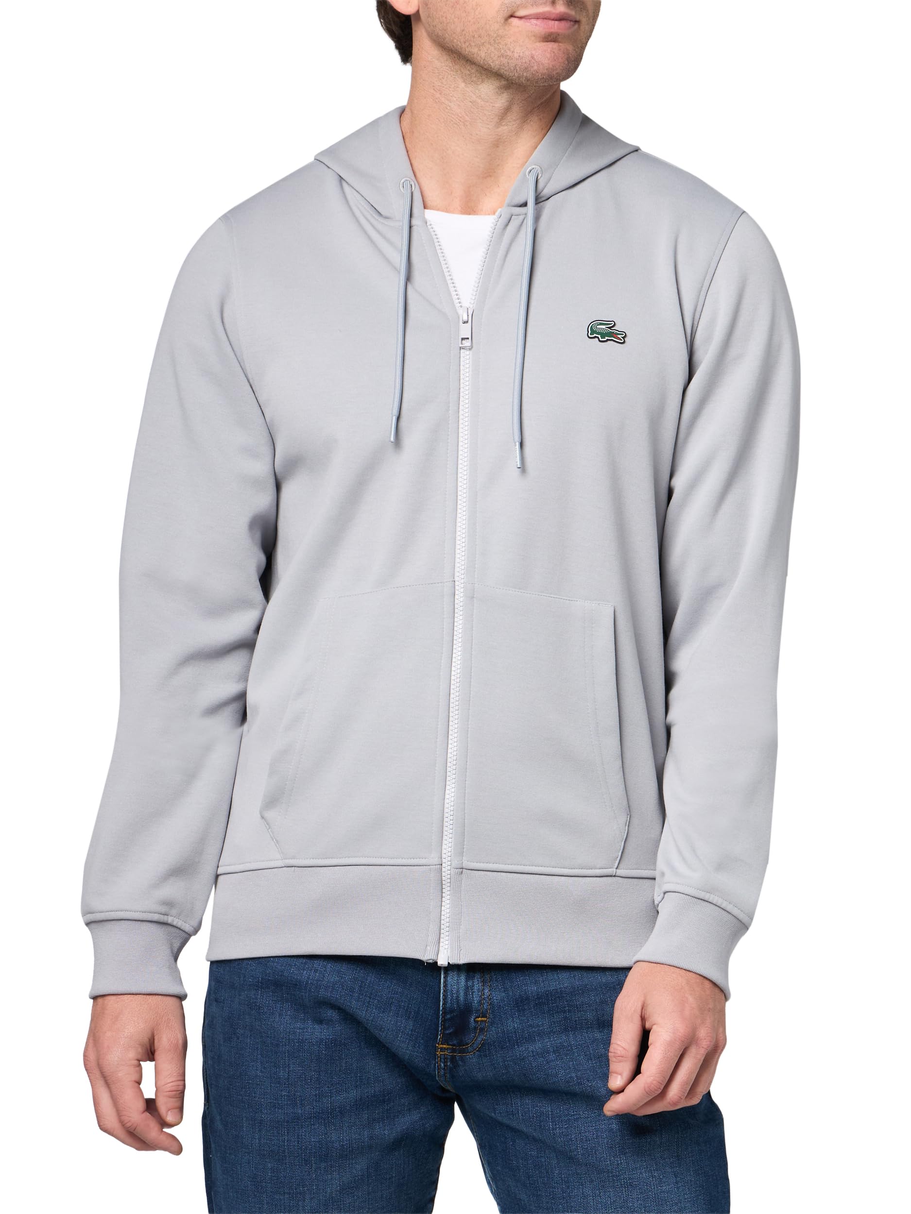 

                                                    Lacoste Men's Double Face Jersey Zipped Hoodie, El