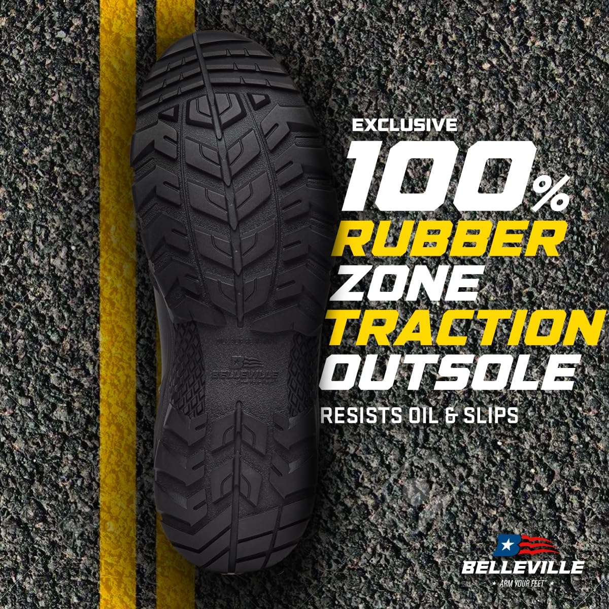 Belleville Spear Point BV918ZWPCT Tactical Boots - Black Military Boots - Side-Zip Waterproof Composite Toe - Full-Grain Polishable Leather - Slip & Oil Resistant Outsole - Designed for EMS - Image 6