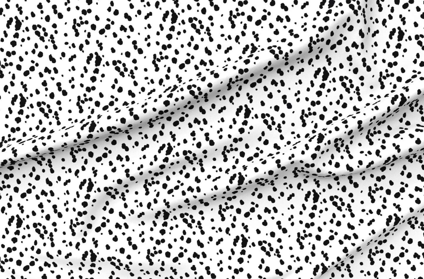 Spoonflower Fabric - Animal Print, Dog, Dalmatian, Spots, Black White, Puppy, Dots Printed on Minky Fabric by The Yard - Sewing Baby Blankets Quilt Backing Plush Toys