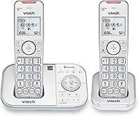 VTech VS112-27 Cordless Phone: 2 Handsets, Bluetooth Connect to Cell, Smart Call Blocker, Answering Machine, Caller ID