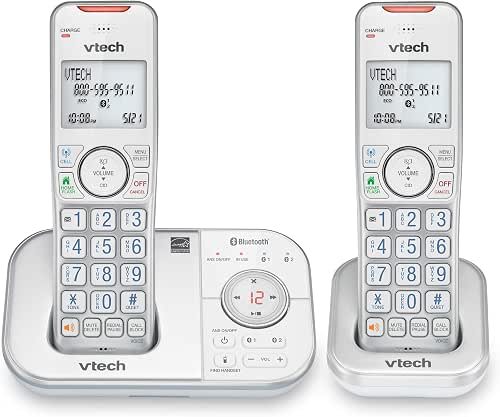 VTech VS112-27 2 Handset Cordless Phone with Answering Machine, Call