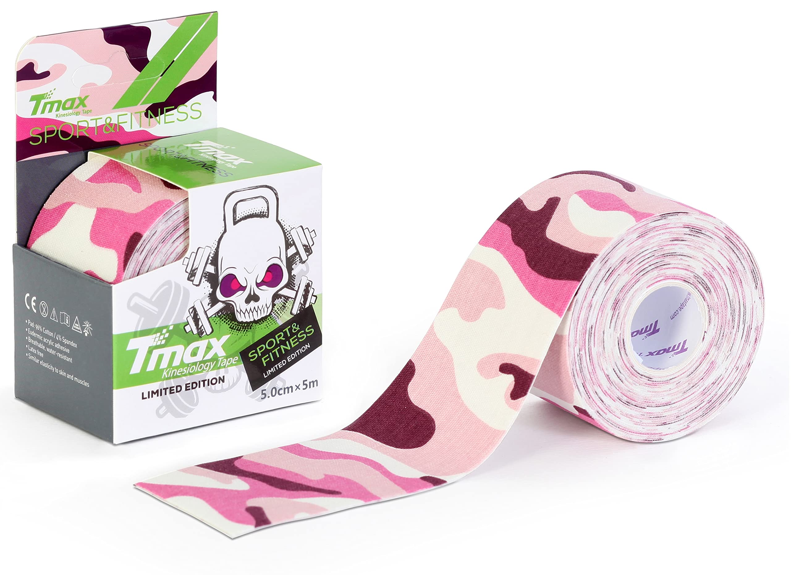 AGAM A-TAPE Tmax Waterproof Kinesiology Tape |Athletic Sports Tape For Injury,Muscle Support,Pain Relief,Joint Support And Physiotherapy(5 M * 5 Cm)Pink Camo (B0BH8WT9N7) Amazon Price History, Amazon Price Tracker
