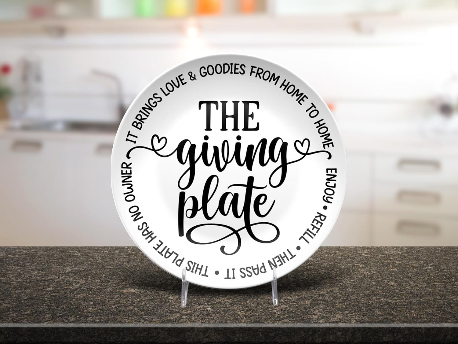 Giving Plate, Unbreakable Medical-Grade Polymer, 10 Inch, Dishwasher Safe, Microwave Safe, Recyclable, Gift Sharing Platter