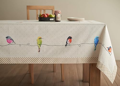 Miniatura 6 de Mantel Maison d' Hermine Faïence, 100 % de algodón, para cocina, comedor, decoración de mesa, fiestas, bodas, primavera y verano