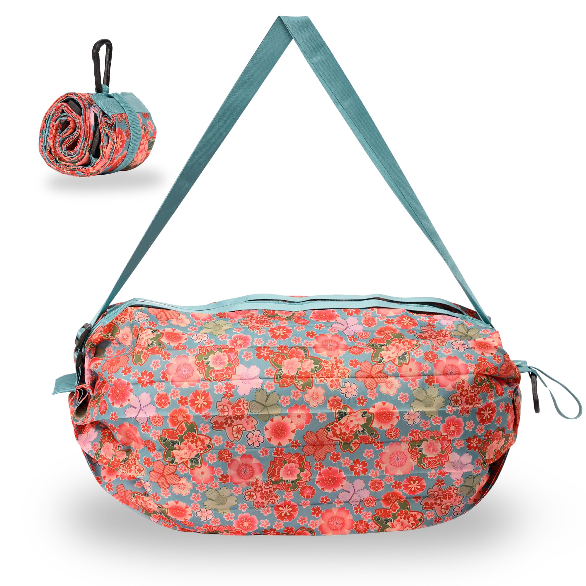 Sac à Dos Pliable & Voyage 40x30x15 – Bagage Cabine Avion Ryanair EasyJet – Sac 4 en 1 Modulable, Ultra Compact & Déperlant – Innovation Concours Lépine 2025 (Rose Bohème)