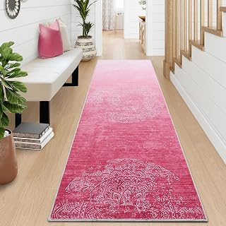 COZYLOOM Vintage Runner Rug 2x6 Washable Boho Entryway Rug Distressed Medallion Soft Stain Resistant Hallway Runner, Kitchen Rugs Bath Mat Laundry Room