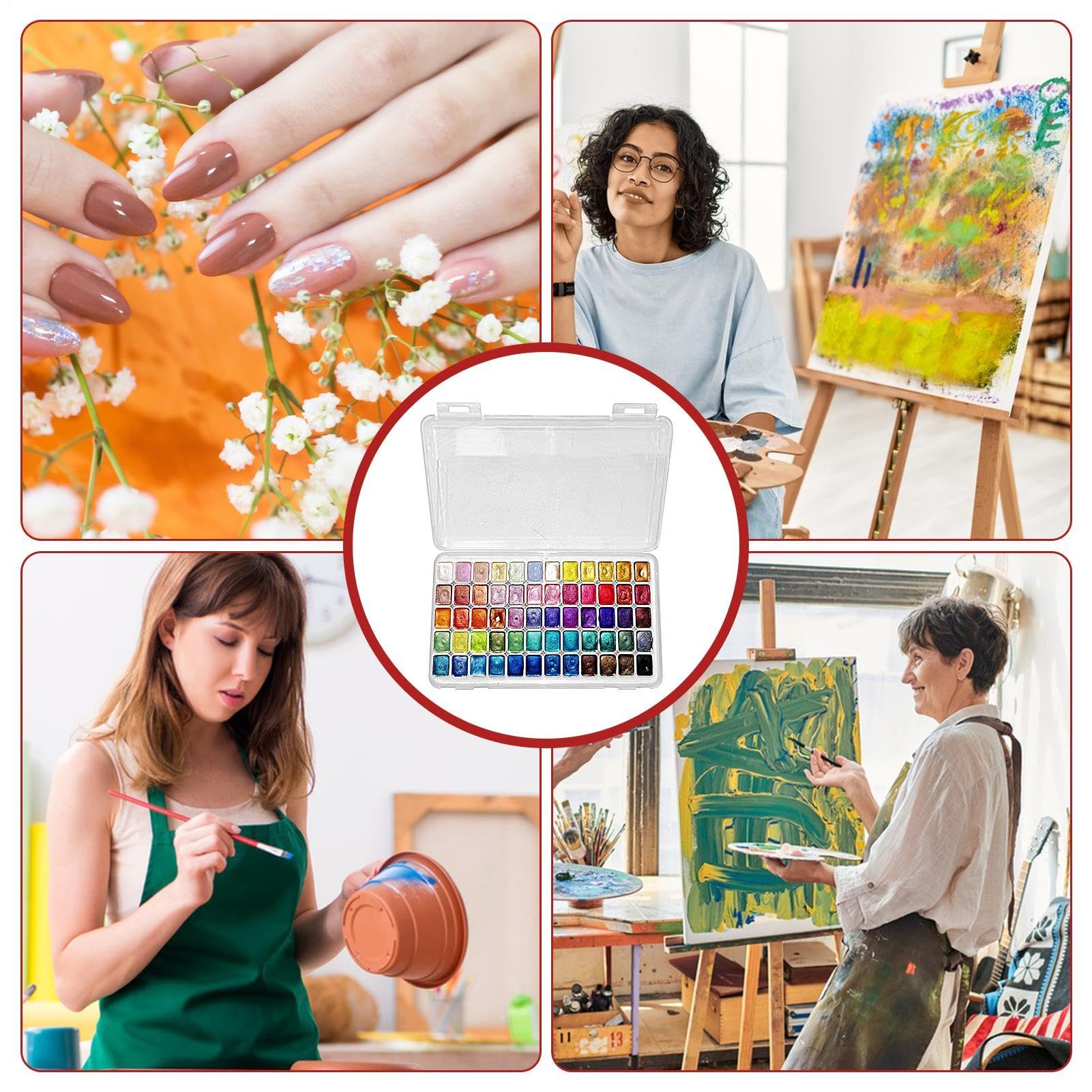 Ensemble de peinture 60 couleurs - Shimmer métallique et peinture nacrée