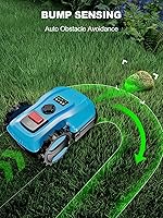 Vista 6 de Cortacésped robótico para 0.25 acres 47% de pendiente, cortacésped automático con batería de 20 V 4.0 Ah y función de aplicación, estación
