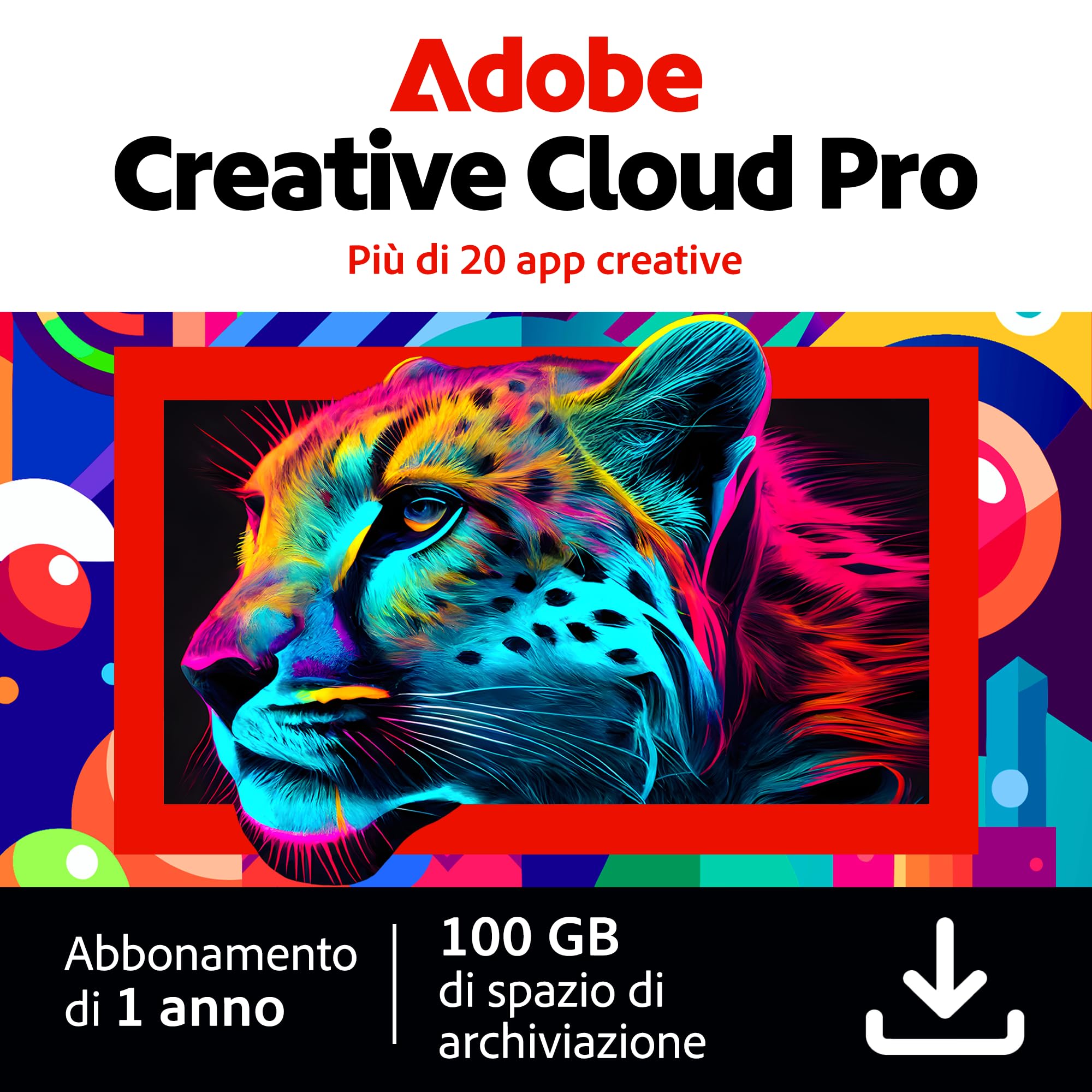 Adobe Creative Cloud Pro | Software Creativo con IA | 1 Anno | PC/Mac | Download Digitale