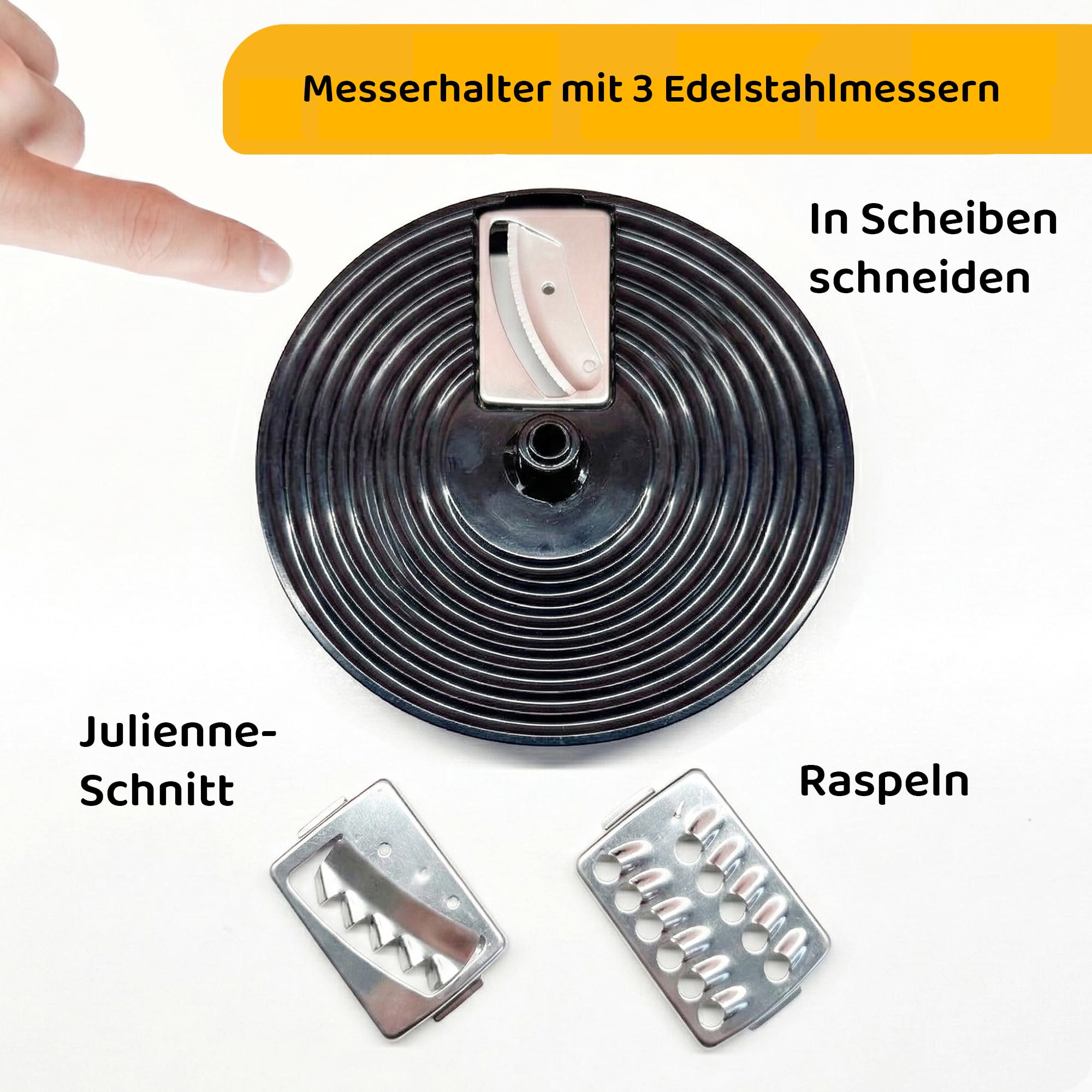 Food Processor - Linea Tegno – Multifunktionale 5-in-1 Küchenmaschine aus Edelstahl – Zum Hacken, Raspeln, Schneiden & Mixen – 2,3L Schüssel & 2,7L Standmixer, Zitruspresse – BPA-frei