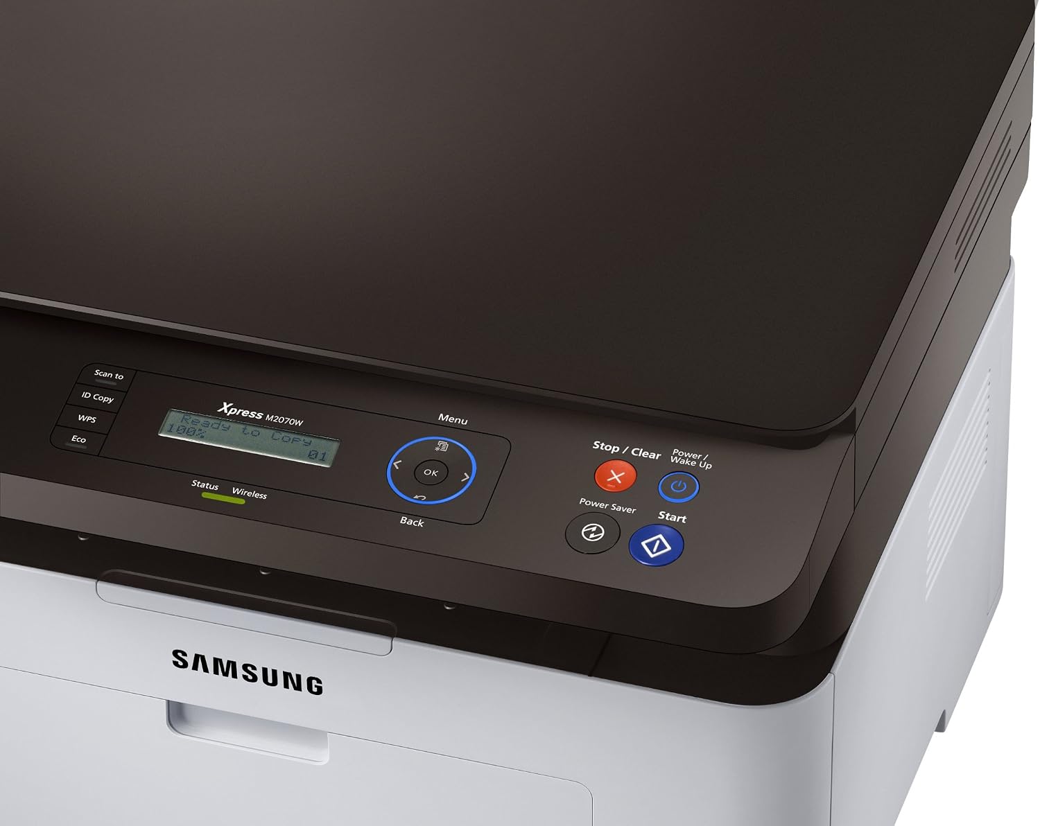 Samsung SL-M2070W - Impresora multifunción láser (20 ppm, 600 MHz, USB2.0),  Blanco y Negro : Amazon.es: Informática