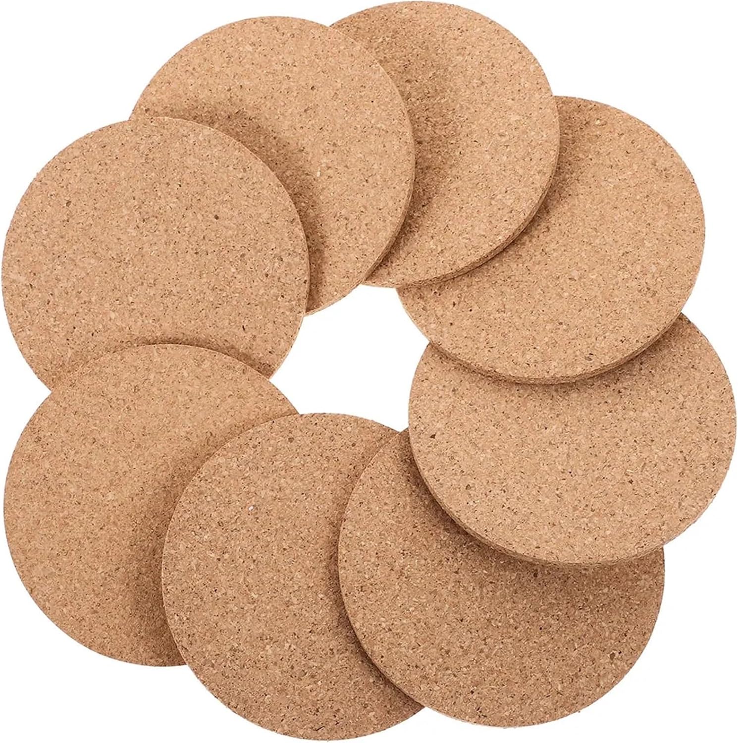 Coasters 120Pcs Cork Coasters - Round Non-Slip Heat Mats (Cups/Teapots/Flower Pots)