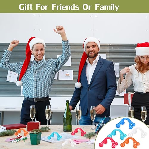 Miniatura 6 de Paquete de 50 herramientas de masaje de cuatro puntos de Navidad para empleados, regalo de elefante blanco, perillas de masaje de 4 patas,