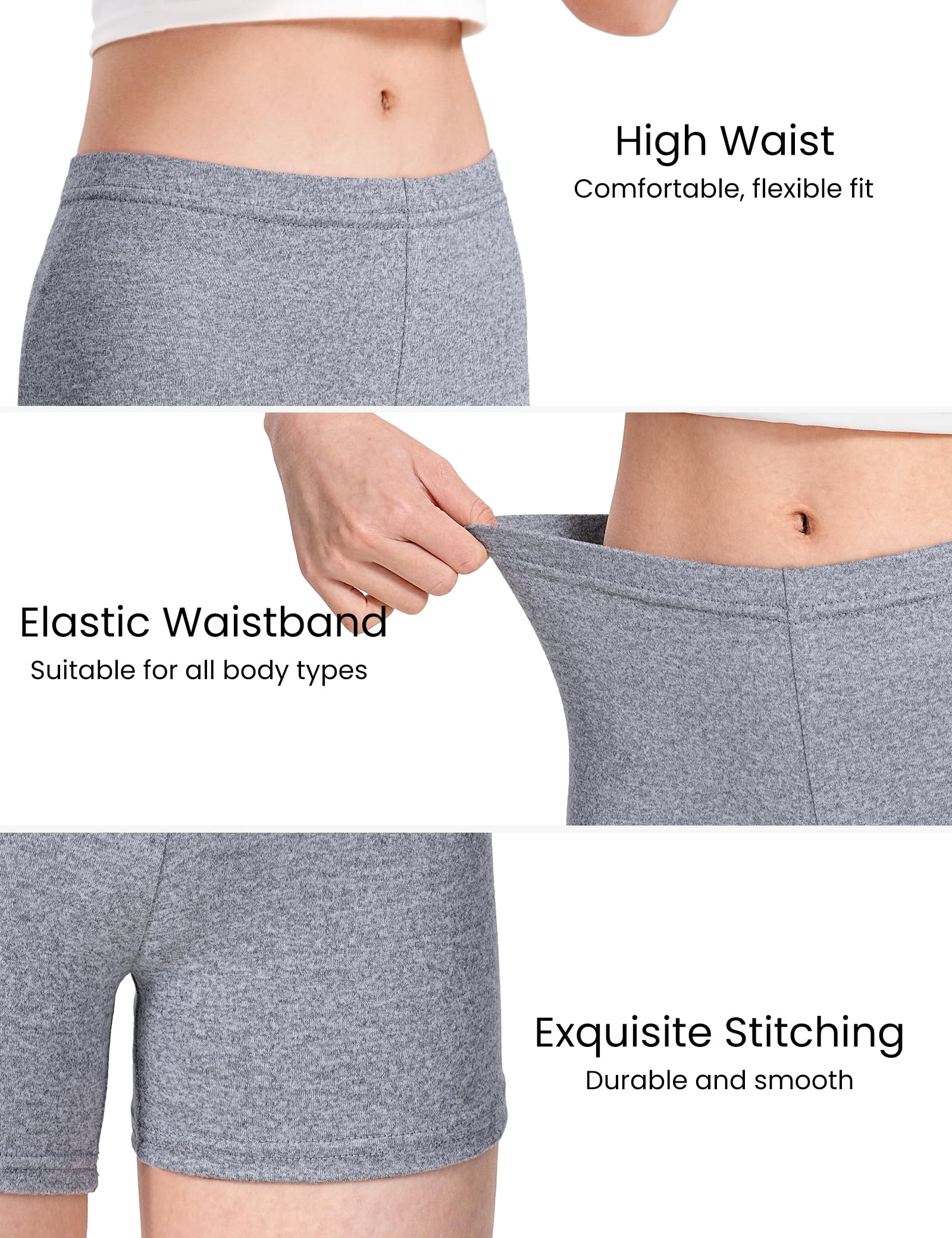 Auranso Leggings Cortos Niñas Pantalón Shorts Deportiva Mallas 2-10 Años,Pack De 5